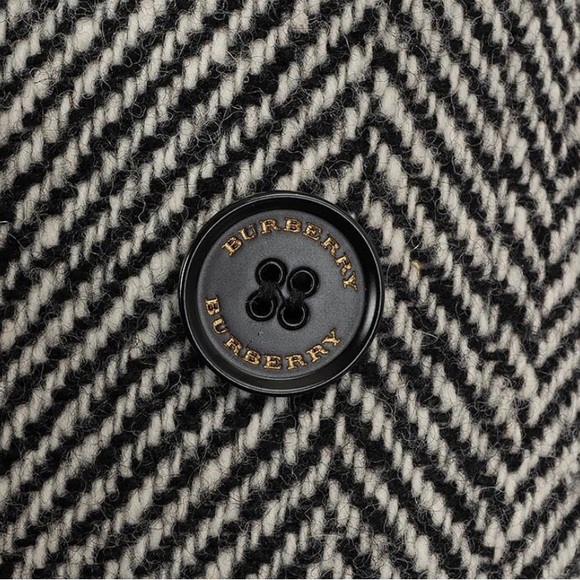 NWOT Burberry Herringbone Trench Wool Coat - Picture 7 of 8